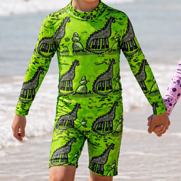 Dino On Green One Piece Square Leg