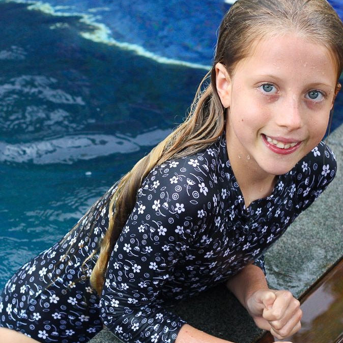 Classic Garden One Piece Bikini Leg