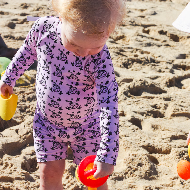 Baby Face Pink One Piece Square Leg