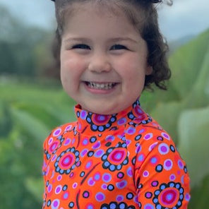 Carnival of Flowers One Piece Bikini Leg