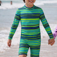 Vibrant Green/Blue Stripe