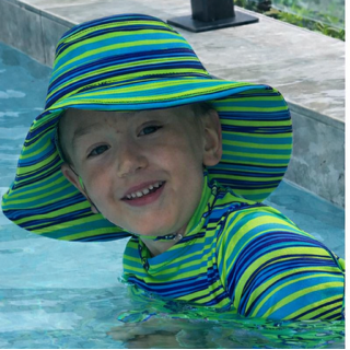 Vibrant Green/Blue Stripe