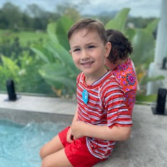 Stripe Red Short Sleeve Rashie