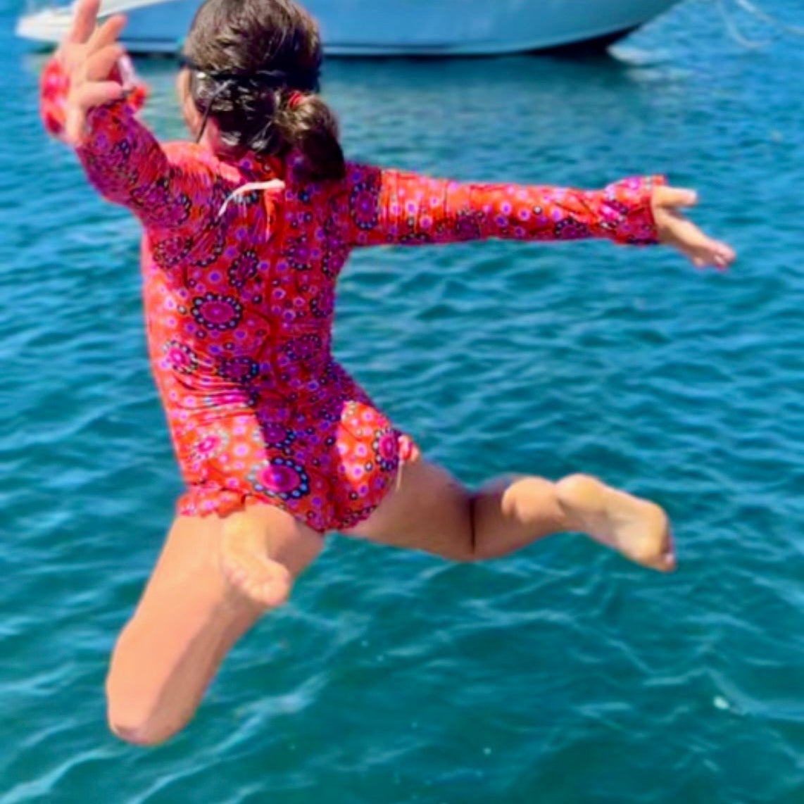 Carnival of Flowers One Piece Bikini Leg