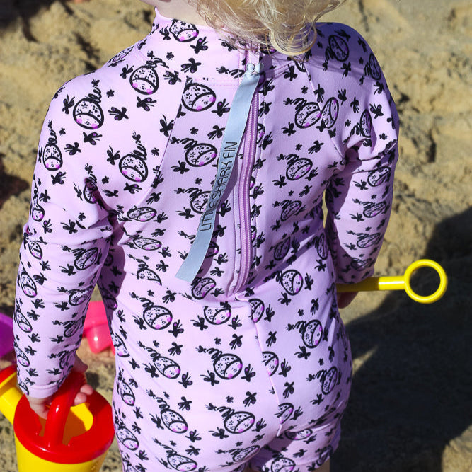 Baby Face Pink One Piece Square Leg