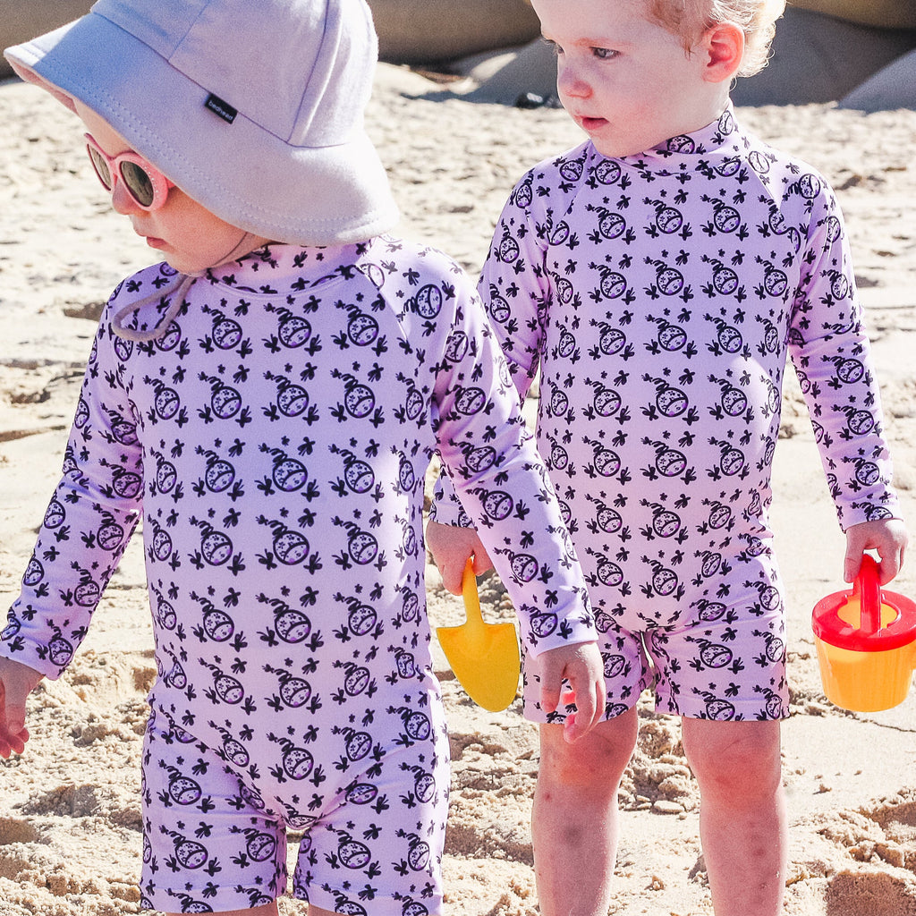 Baby Face Pink One Piece Square Leg