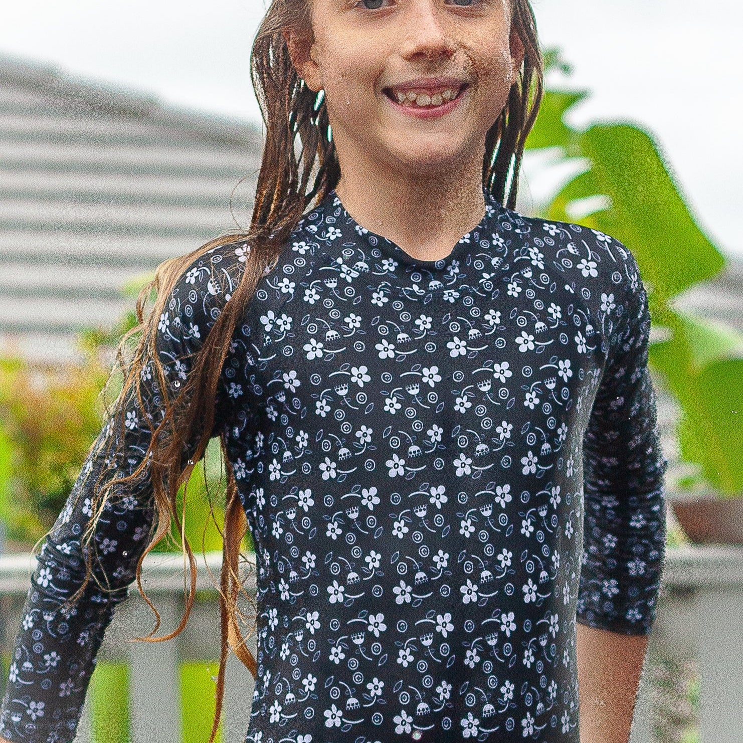 Classic Garden One Piece Bikini Leg